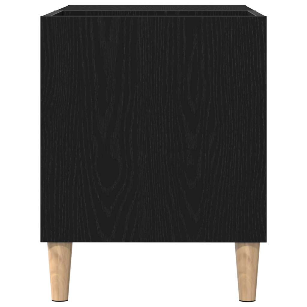 Record Cabinet 84.5 x 38 x 48 cm Engineered Wood Black oak