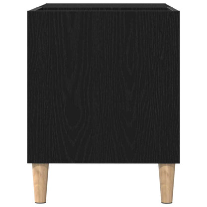 Record Cabinet 84.5 x 38 x 48 cm Engineered Wood Black oak