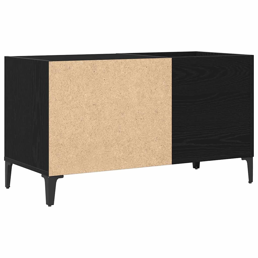 Record Cabinet Black Oak 84.5 x 38 x 48 cm Engineered Wood