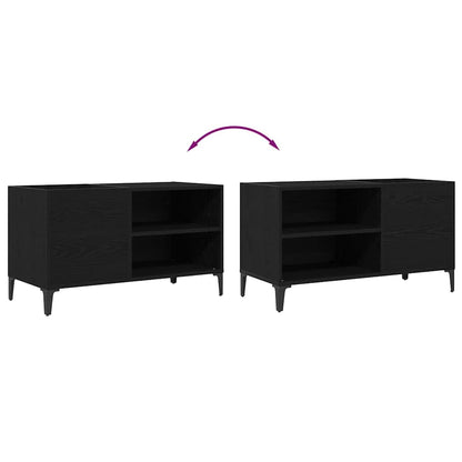 Record Cabinet Black Oak 84.5 x 38 x 48 cm Engineered Wood