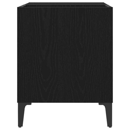 Record Cabinet Black Oak 84.5 x 38 x 48 cm Engineered Wood