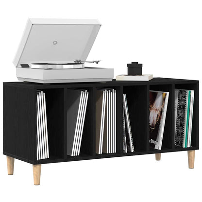 Record Cabinet Black Oak 100 x 38 x 48 cm Engineered Wood