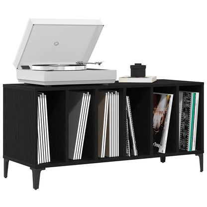 Record Cabinet Black Oak 100 x 38 x 48 cm Engineered Wood