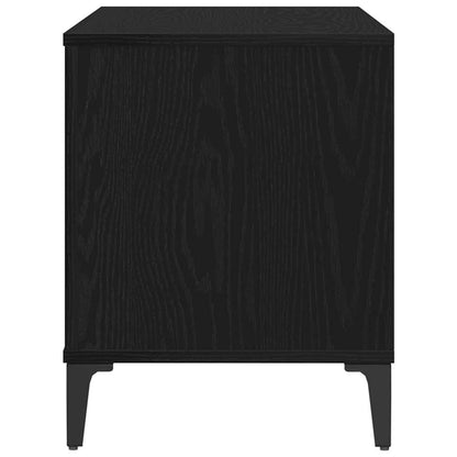 Record Cabinet Black Oak 100 x 38 x 48 cm Engineered Wood