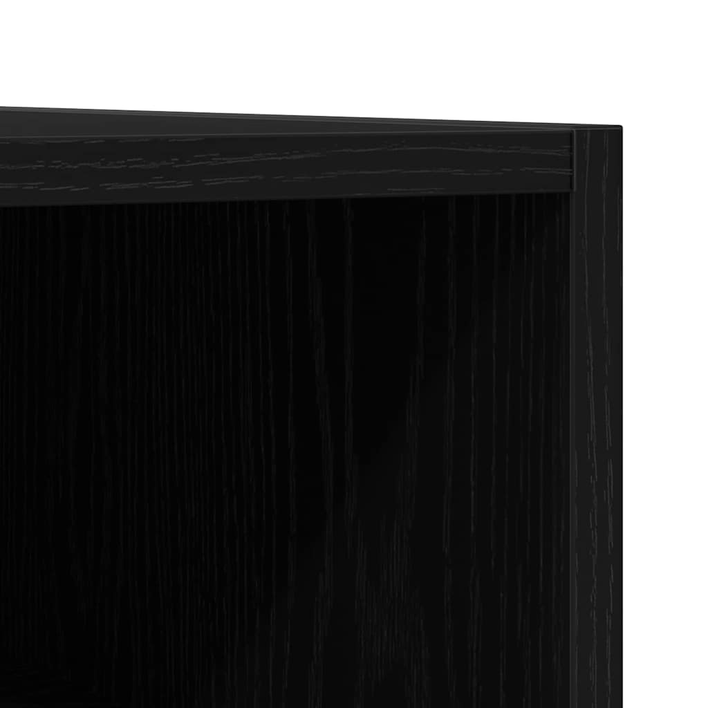 Record Cabinet Black Oak 84.5 x 38 x 89 cm Engineered Wood