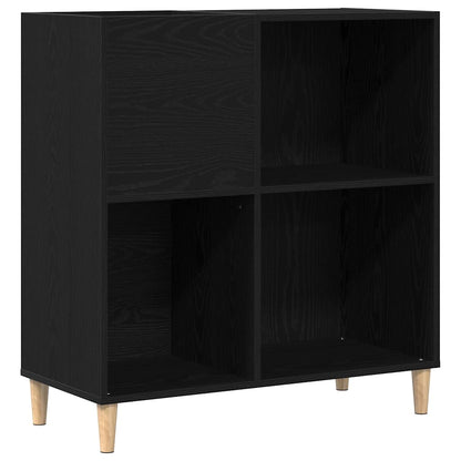 Record Cabinet Black Oak 84.5 x 38 x 89 cm Engineered Wood
