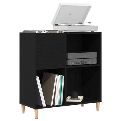 Record Cabinet Black Oak 84.5 x 38 x 89 cm Engineered Wood