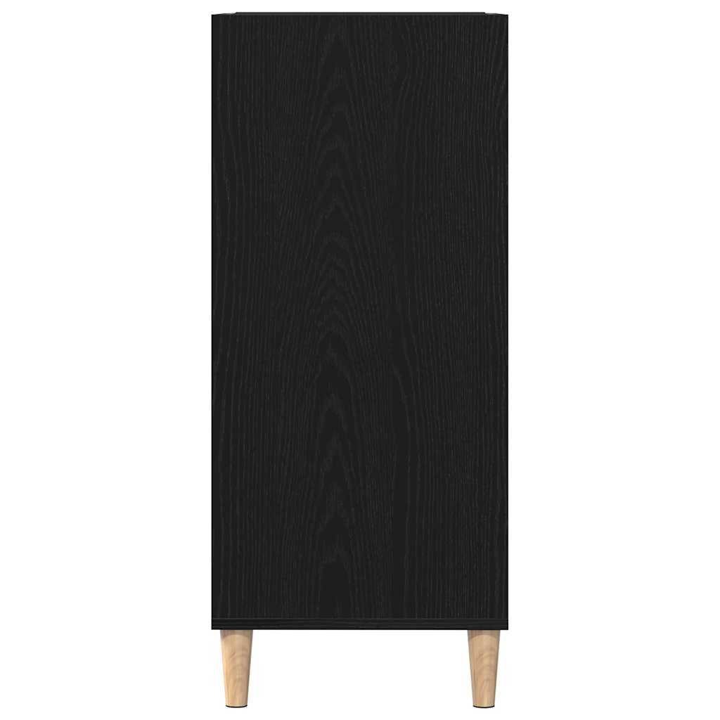 Record Cabinet Black Oak 84.5 x 38 x 89 cm Engineered Wood