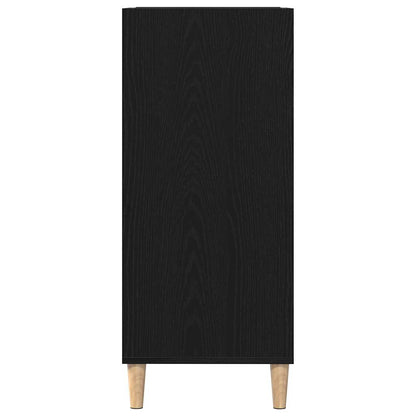 Record Cabinet Black Oak 84.5 x 38 x 89 cm Engineered Wood