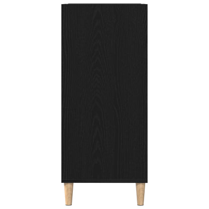 Record Cabinet Black Oak 84.5 x 38 x 89 cm Engineered Wood