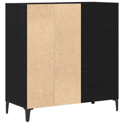 Record Cabinet Black Oak 84.5 x 38 x 89 cm Engineered Wood