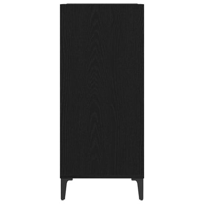 Record Cabinet Black Oak 84.5 x 38 x 89 cm Engineered Wood