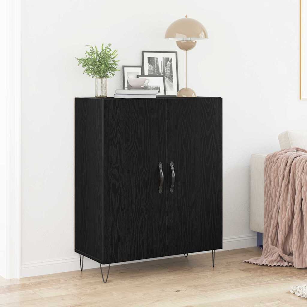 Sideboard Black Oak 69.5 x 34 x 90 cm Engineered Wood