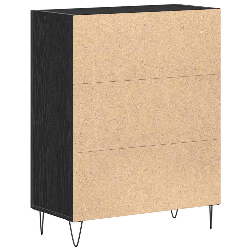 Sideboard Black Oak 69.5 x 34 x 90 cm Engineered Wood