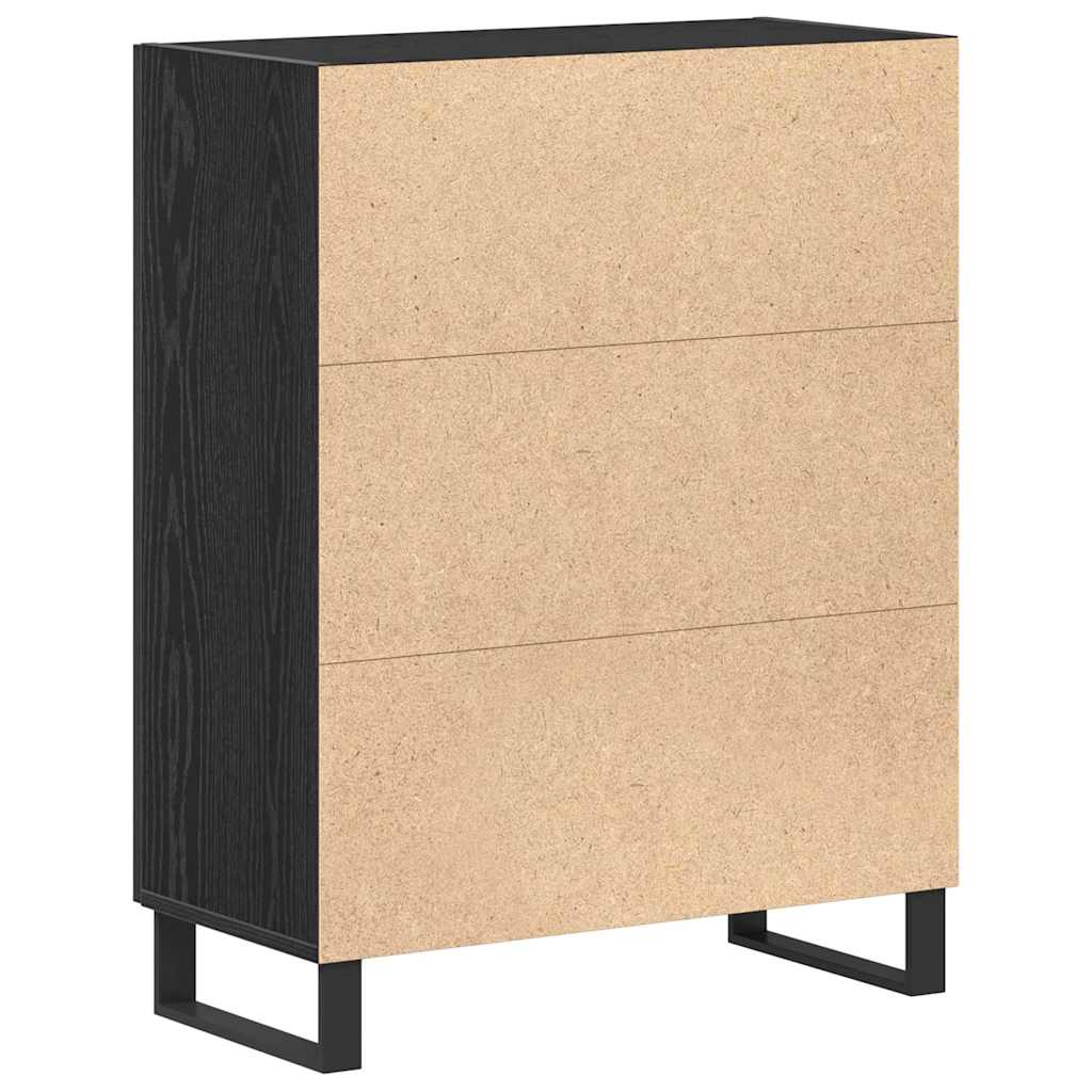 Sideboard Black Oak 69.5 x 34 x 90 cm Engineered Wood
