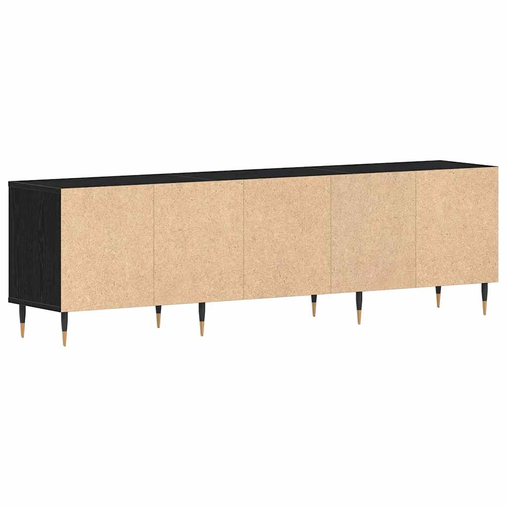TV Cabinet Black Oak 150 x 30 x 44.5 cm Engineered Wood