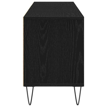 TV Cabinet Black Oak 150 x 30 x 44.5 cm Engineered Wood