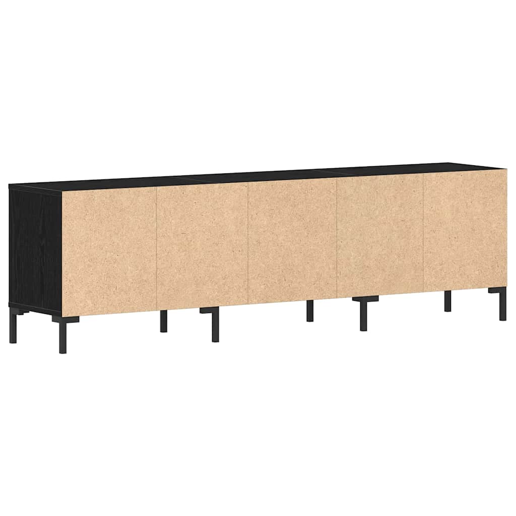TV Cabinet Black Oak 150 x 30 x 44.5 cm Engineered Wood