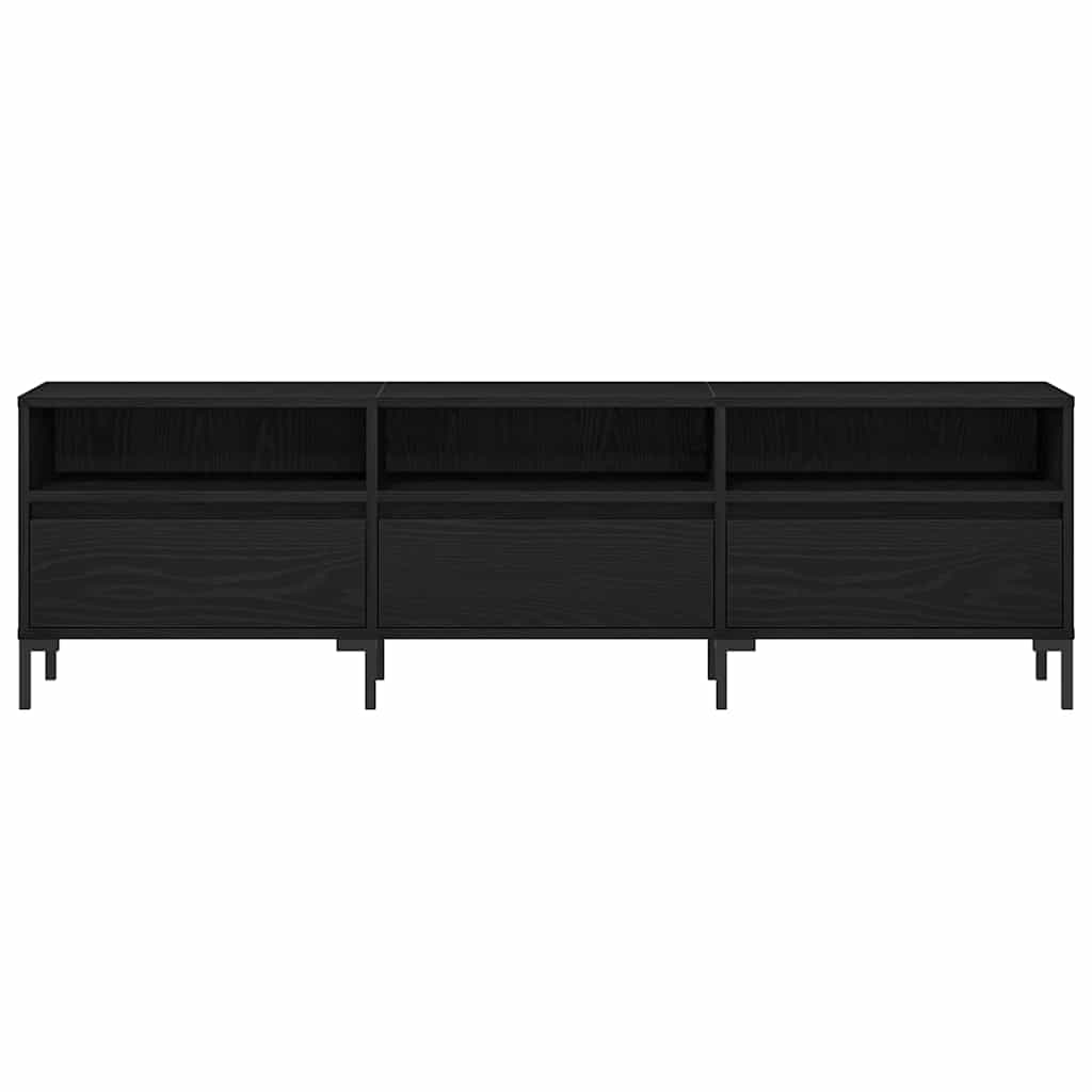 TV Cabinet Black Oak 150 x 30 x 44.5 cm Engineered Wood