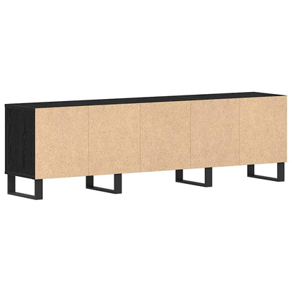 TV Cabinet Black Oak 150 x 30 x 44.5 cm Engineered Wood