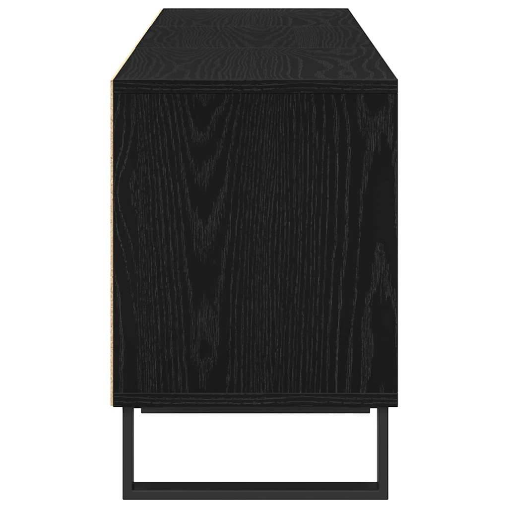 TV Cabinet Black Oak 150 x 30 x 44.5 cm Engineered Wood