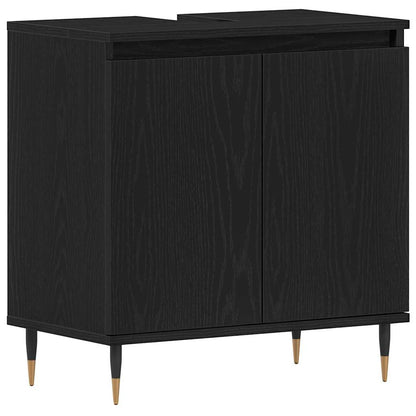 Bathroom Sink Cabinet Black Oak 58 x 33 x 60 cm Engineered Wood