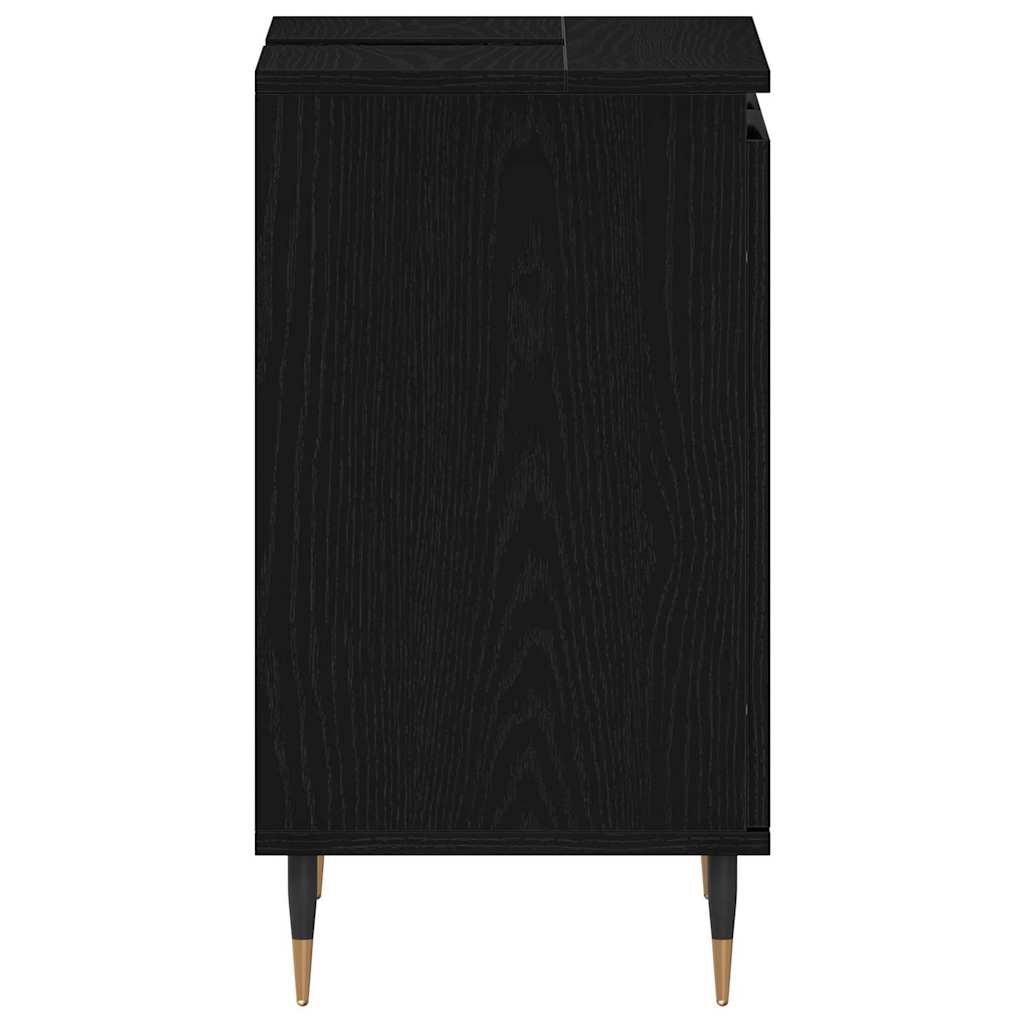 Bathroom Sink Cabinet Black Oak 58 x 33 x 60 cm Engineered Wood