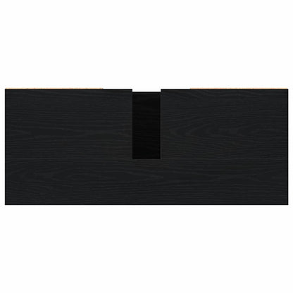 Bathroom Sink Cabinet Black Oak 80 x 33 x 60 cm Engineered Wood