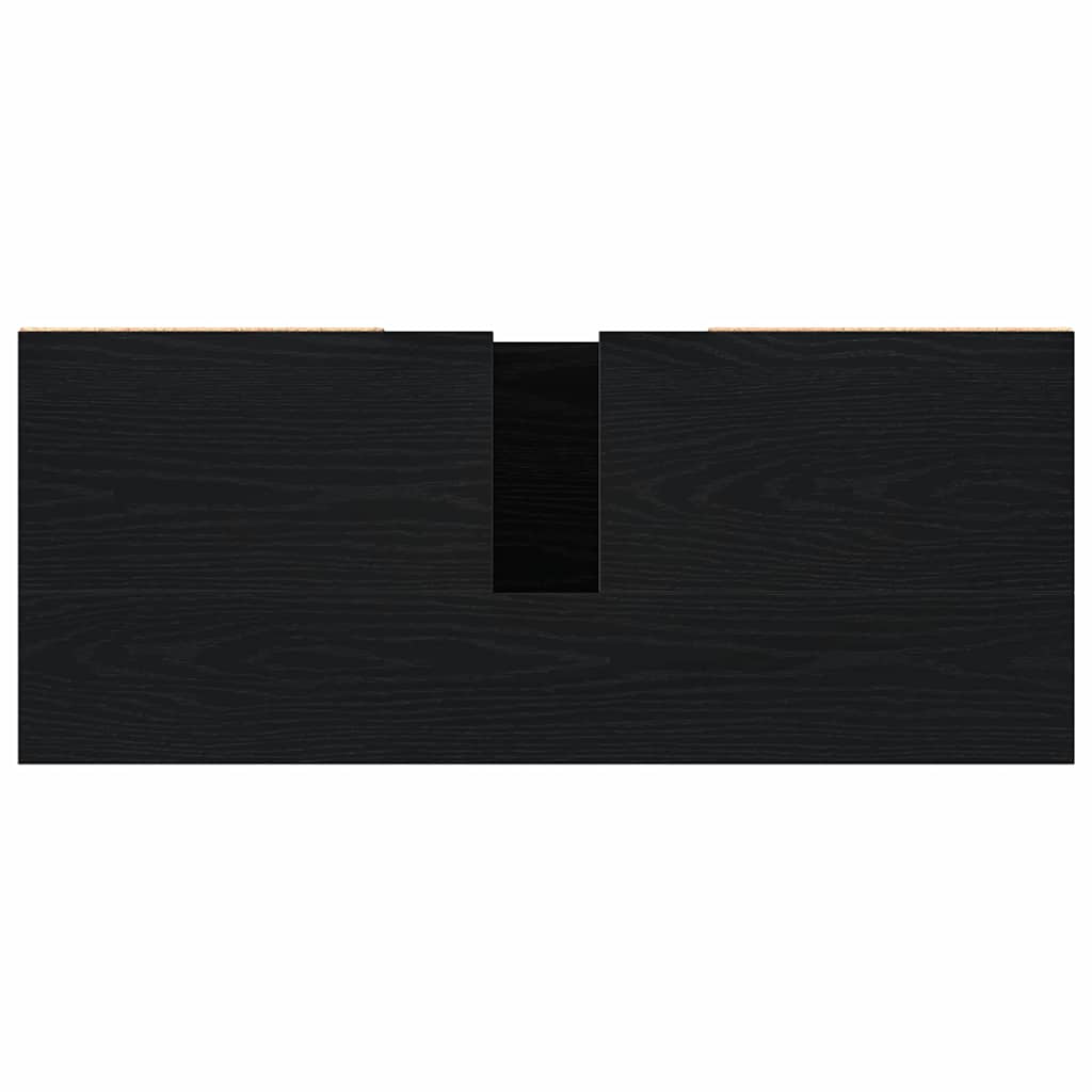Bathroom Cabinet Black Oak 80 x 33 x 60 cm Engineered Wood