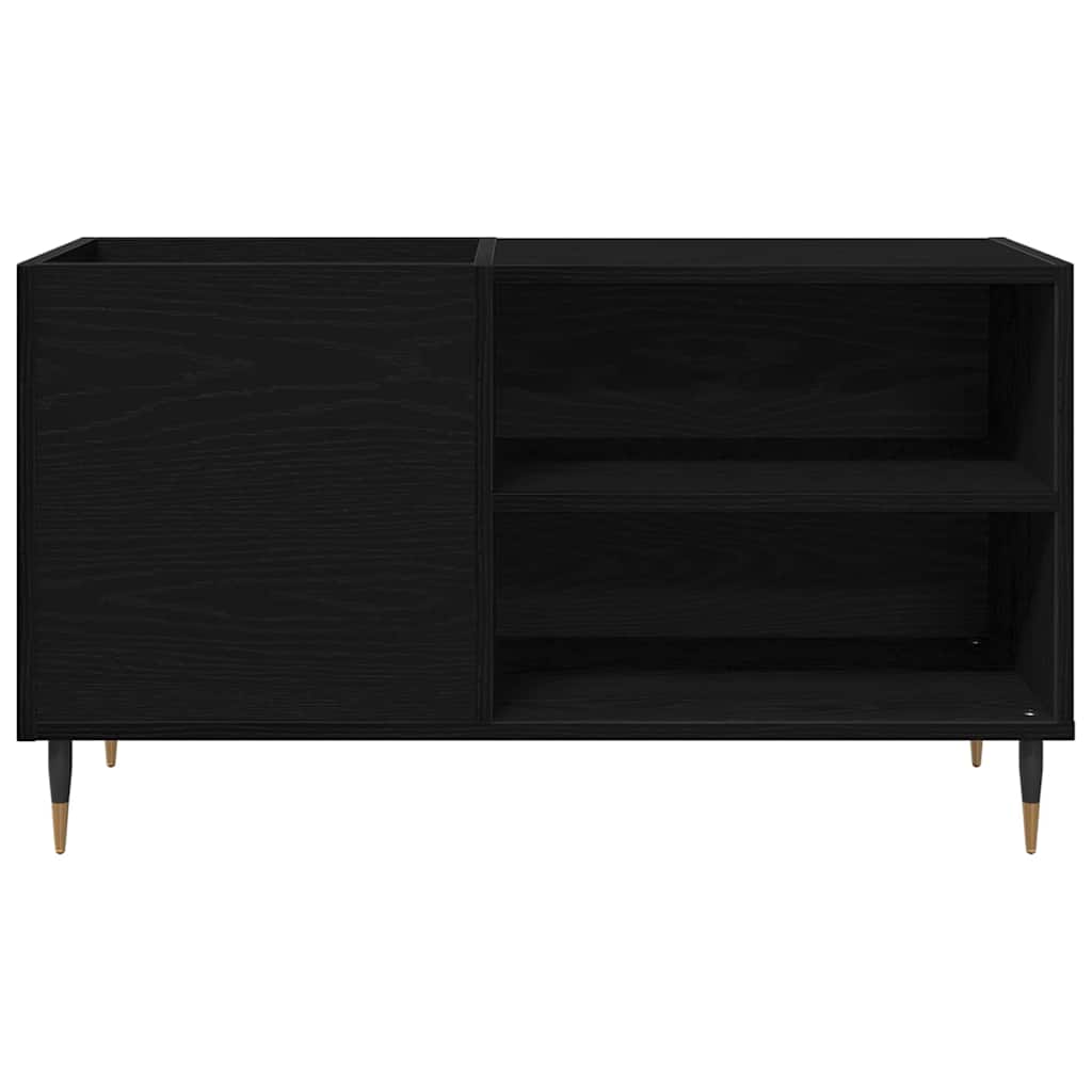 Record Cabinet Black Oak 85 x 38 x 48 cm Engineered Wood