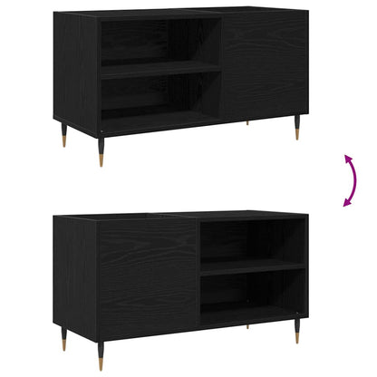 Record Cabinet Black Oak 85 x 38 x 48 cm Engineered Wood