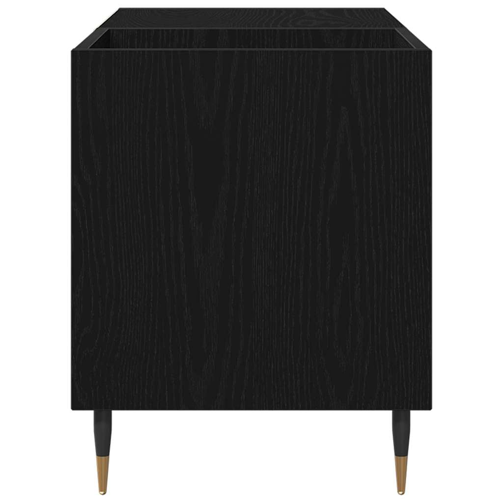 Record Cabinet Black Oak 85 x 38 x 48 cm Engineered Wood