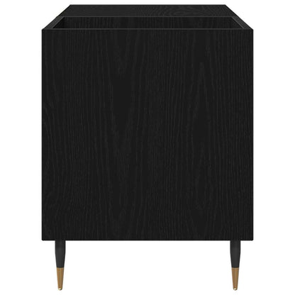 Record Cabinet Black Oak 85 x 38 x 48 cm Engineered Wood
