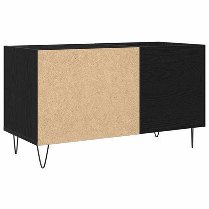 Record Cabinet Black Oak 85 x 38 x 48 cm Engineered Wood