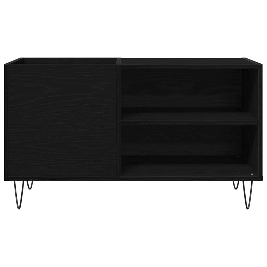 Record Cabinet Black Oak 85 x 38 x 48 cm Engineered Wood