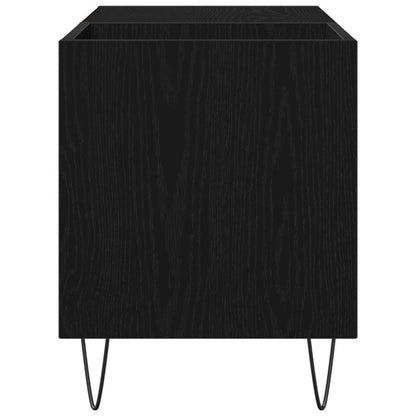 Record Cabinet Black Oak 85 x 38 x 48 cm Engineered Wood