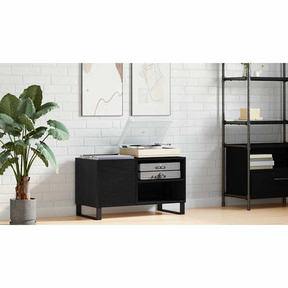 Record Cabinet Black Oak 85 x 38 x 48 cm Engineered Wood