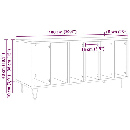 Record Cabinet Old wood 100 x 38 x 48 cm Engineered Wood