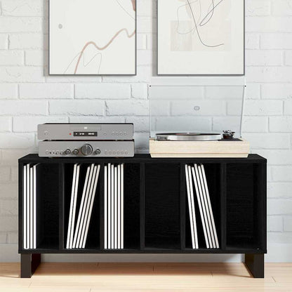 Record Cabinet Black Oak 100 x 38 x 48 cm Engineered Wood