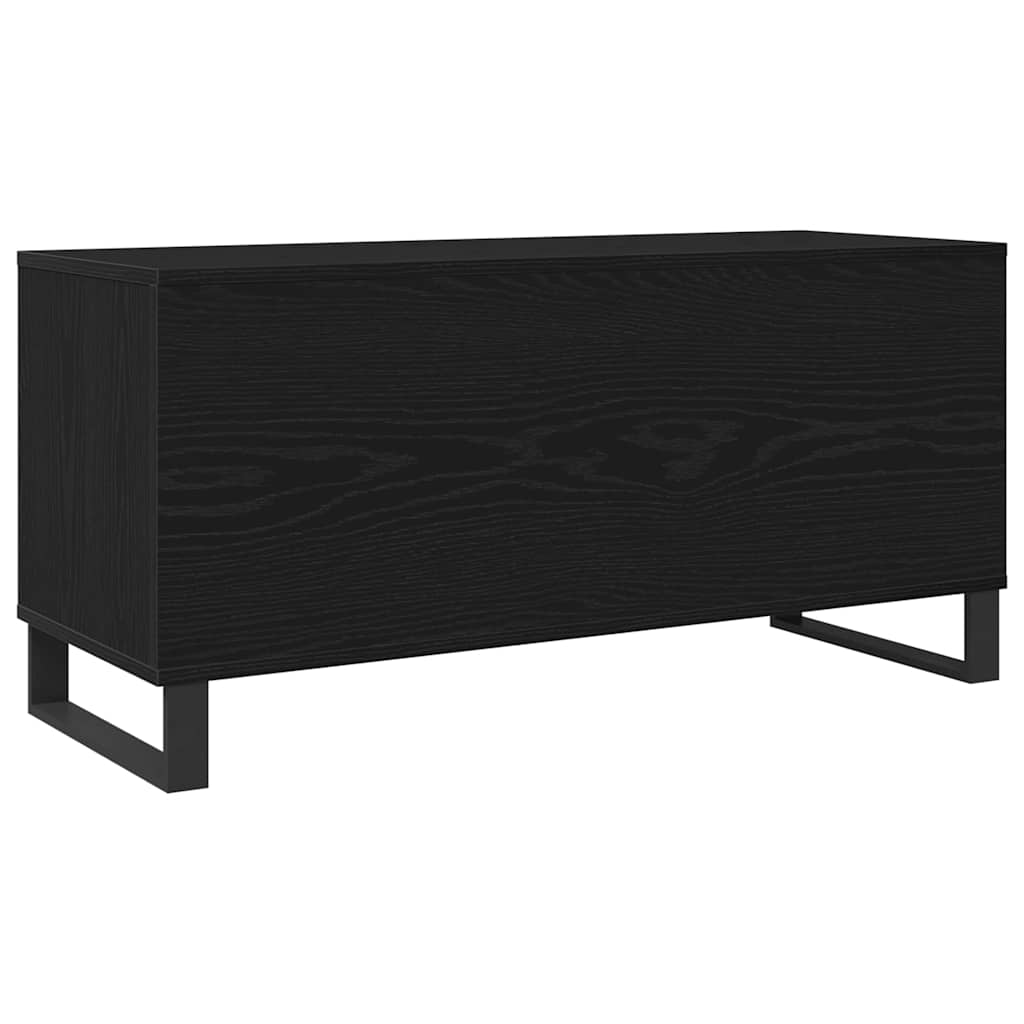 Record Cabinet Black Oak 100 x 38 x 48 cm Engineered Wood