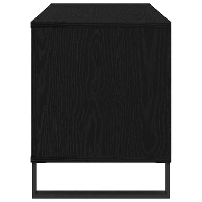 Record Cabinet Black Oak 100 x 38 x 48 cm Engineered Wood