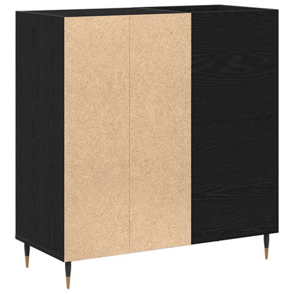 Record Cabinet Black Oak 85 x 38 x 89 cm Engineered Wood