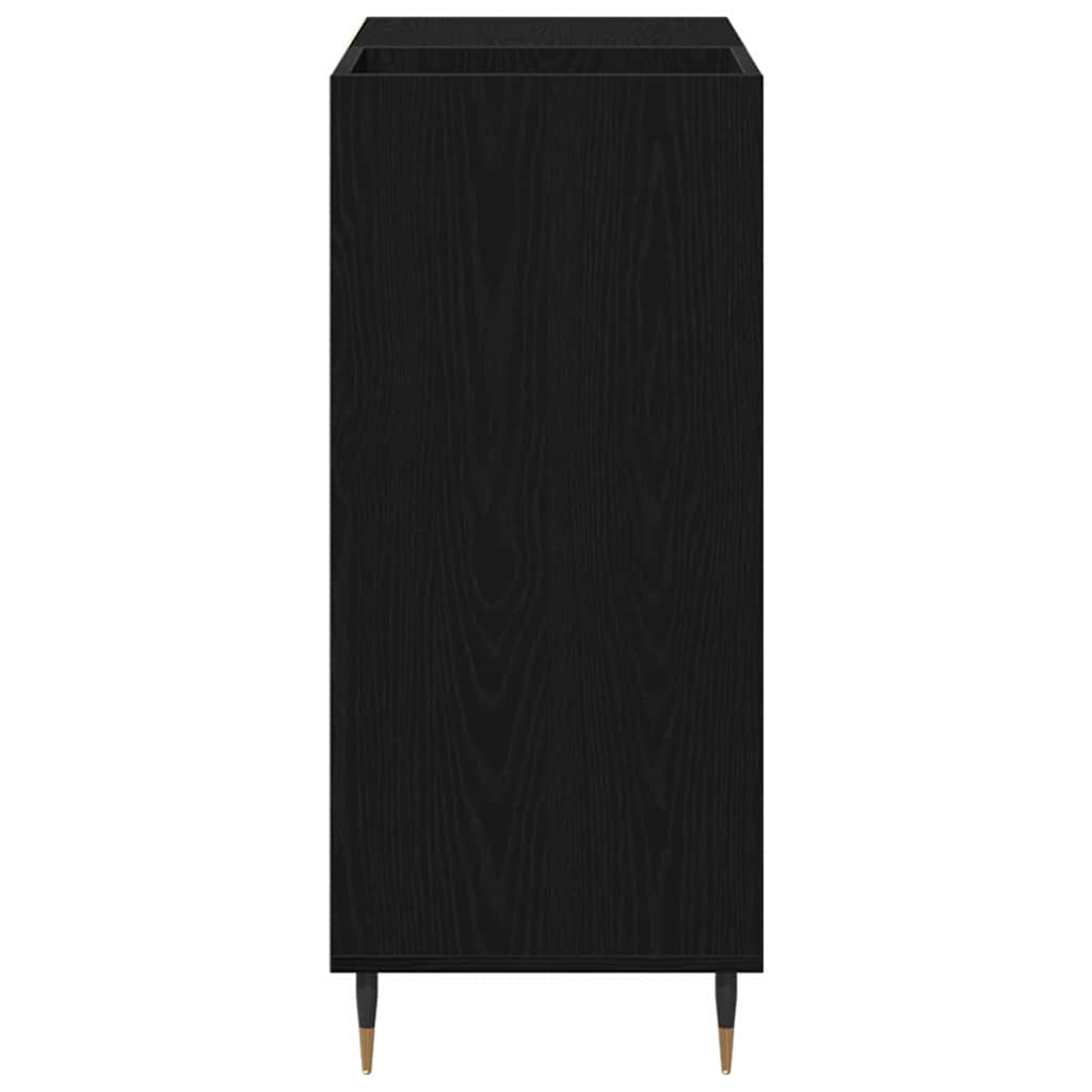 Record Cabinet Black Oak 85 x 38 x 89 cm Engineered Wood