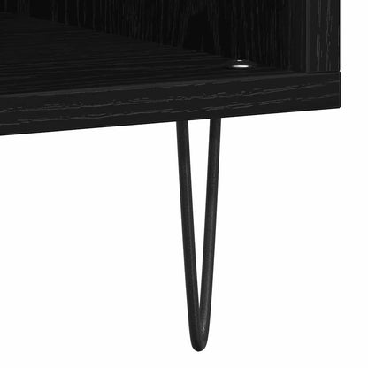 Record Cabinet Black Oak 85 x 38 x 89 cm Engineered Wood