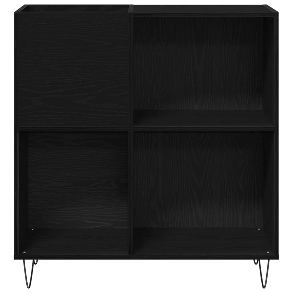 Record Cabinet Black Oak 85 x 38 x 89 cm Engineered Wood