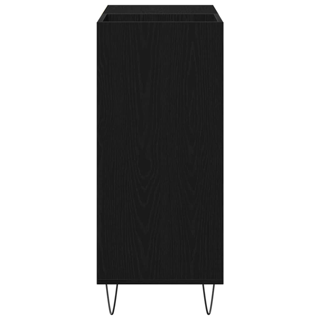 Record Cabinet Black Oak 85 x 38 x 89 cm Engineered Wood