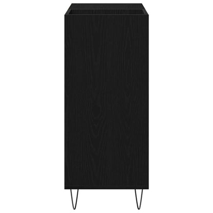 Record Cabinet Black Oak 85 x 38 x 89 cm Engineered Wood