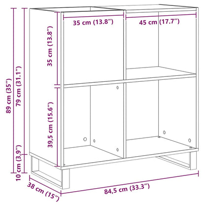 Record Cabinet Old wood 84.5 x 38 x 89 cm Engineered Wood