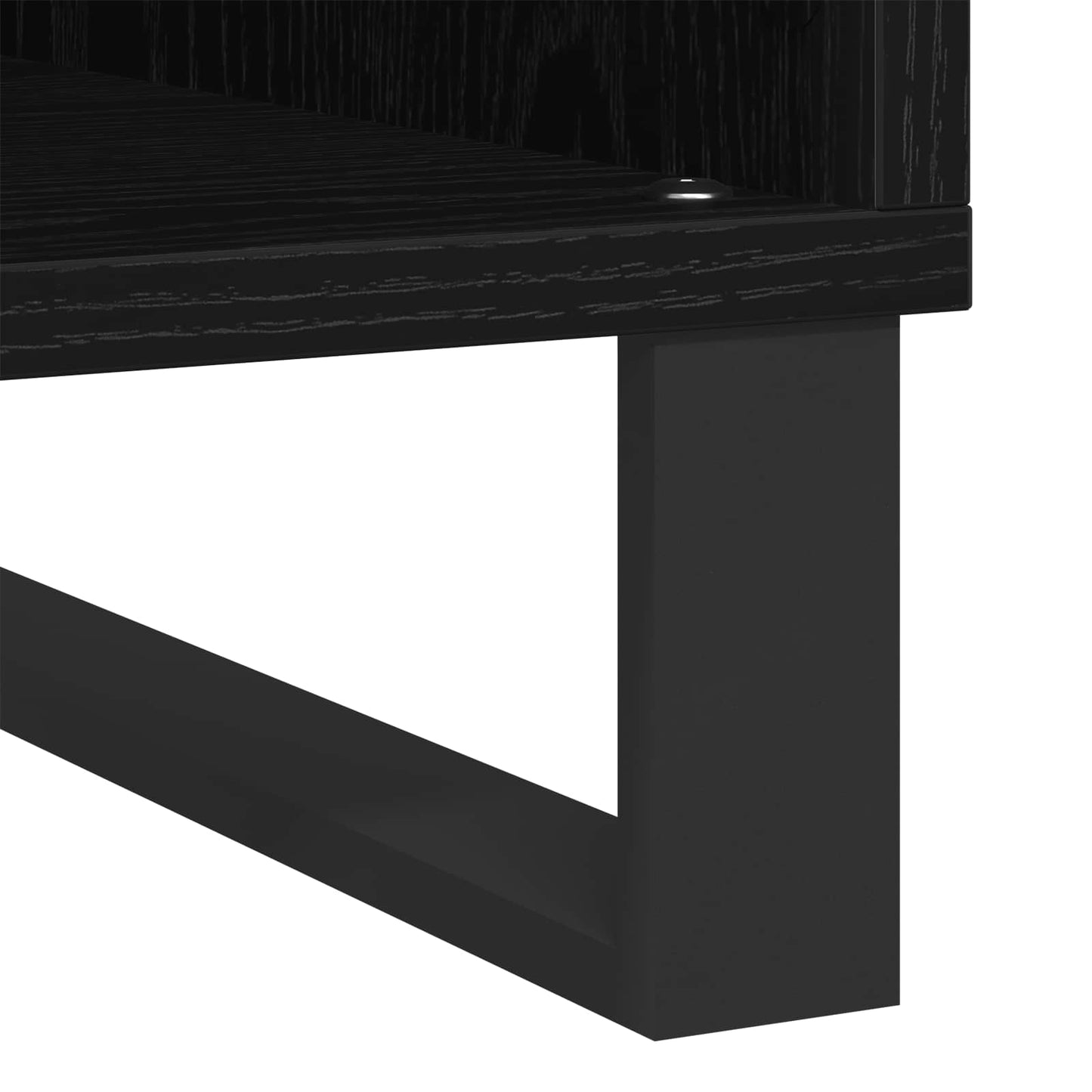 Record Cabinet Black Oak 84.5 x 38 x 89 cm Engineered Wood
