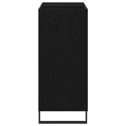 Record Cabinet Black Oak 85 x 38 x 89 cm Engineered Wood